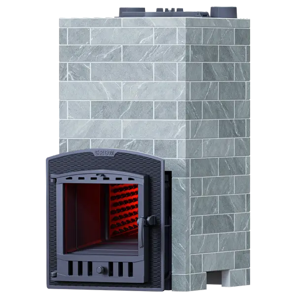 Чугунная печь для бани Комплект Гром 40 (П2) Классика 1150/40 Талькохлорит кирпич